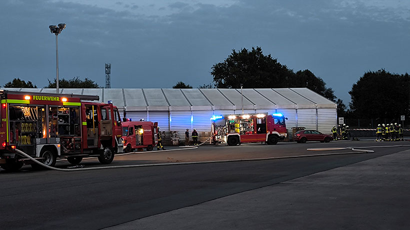 Feuerwehrübung am Standort Ense